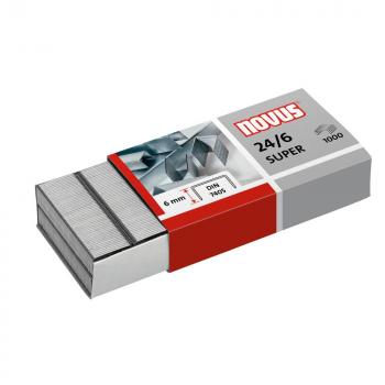 Heftklammern verzinkt - 24/6 - 1000 Stück Novus