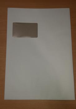 Versandtaschen mit Papprückwand und Fenster - DIN C4 - weiß