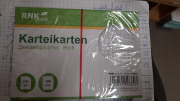 Karteikarten DIN A7 - kariert - 100 Stück