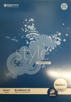 Briefblock Staufen DIN A4 - kariert  - 50 Blatt