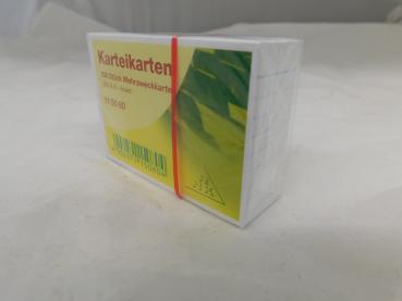 Preview: Karteikarten DIN A8 Weiß - liniert - 100 Stück