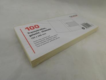 Preview: Trennstreifen Q-Connect - gelocht - chamois