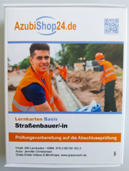 Lernkarten Basis Straßenbauer/in Prüfungsvorbereitung auf die Abschlussprüfung