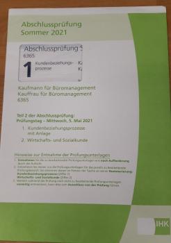 Abschlussprüfung Sommer 21 Kaufmann für Büromanagement