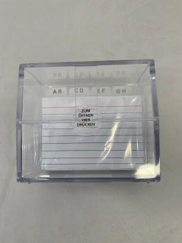 Karteikasten DIN A8 + 100 Karteikarten & Register A-Z