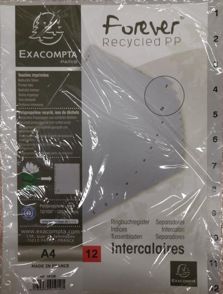 Register Kunststoff A4 1-12