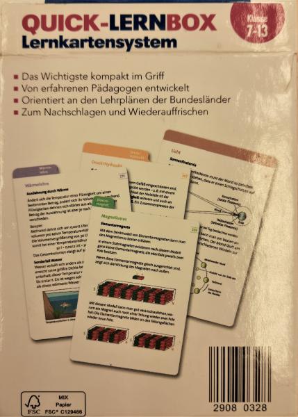 Schülerhilfe Physik  Quick-Lernbox Klasse 7-13