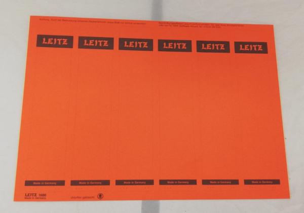 Rückenschilder Leitz DIN A4 - schmal - selbstklebend - rot