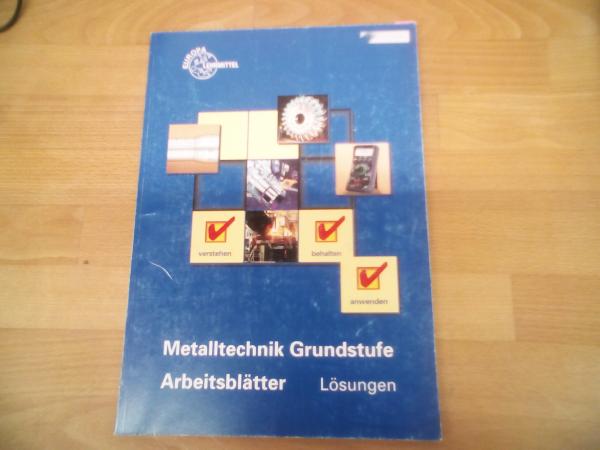 Metalltechnik Grundstufe Arbeitsblätter Lösungen