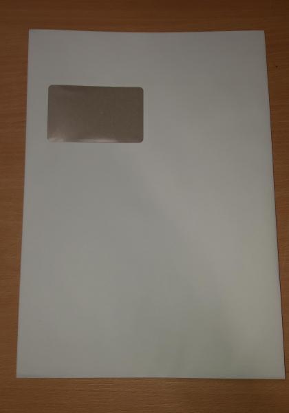 Versandtaschen mit Papprückwand und Fenster - DIN C4 - weiß