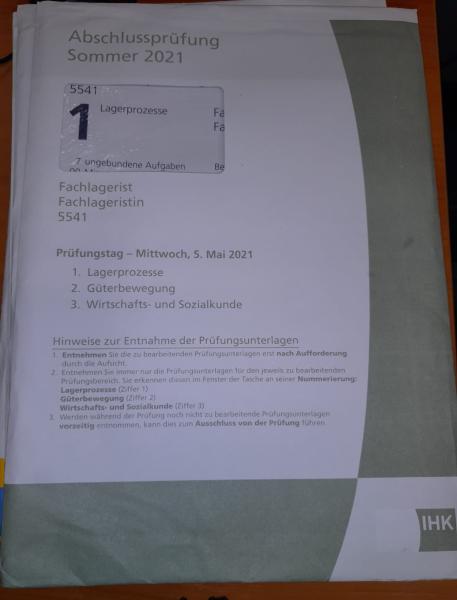 Abschlussprüfung Sommer 2021 Fachlagerist/in