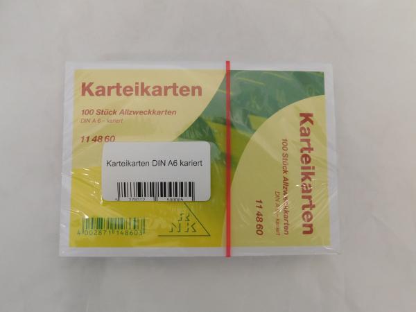 Karteikarten RNK DIN A6 - kariert - 100 Stück