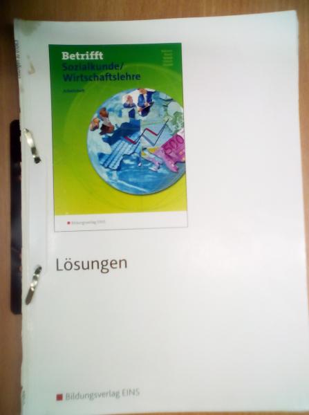 Betrifft Sozialkunde/Wirtschaftslehre Lösungen