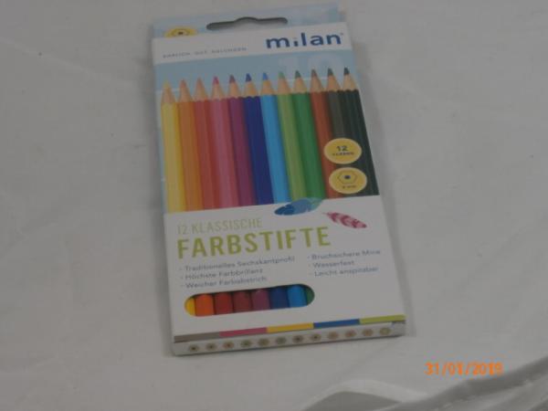 12 Farbstifte Milan - bunt