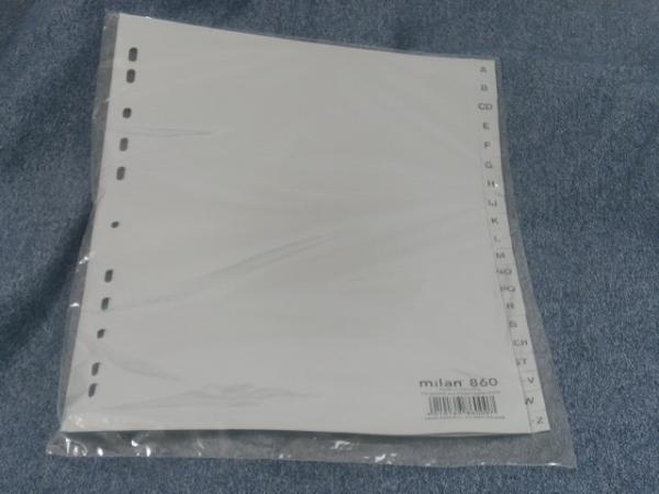 Register Kunststoff Durable A-Z grau 20Teilig