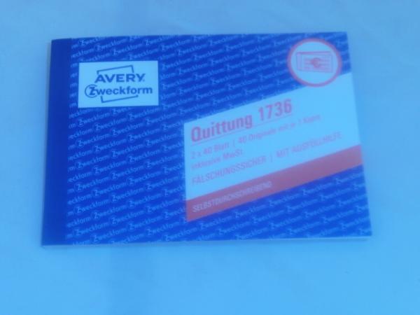 Quittungsblock 1736