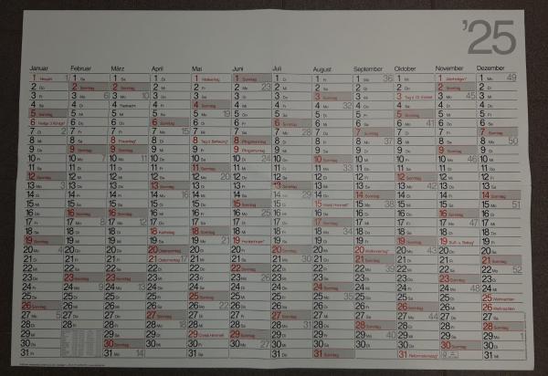 Plakatkalender 2026  100x70cm